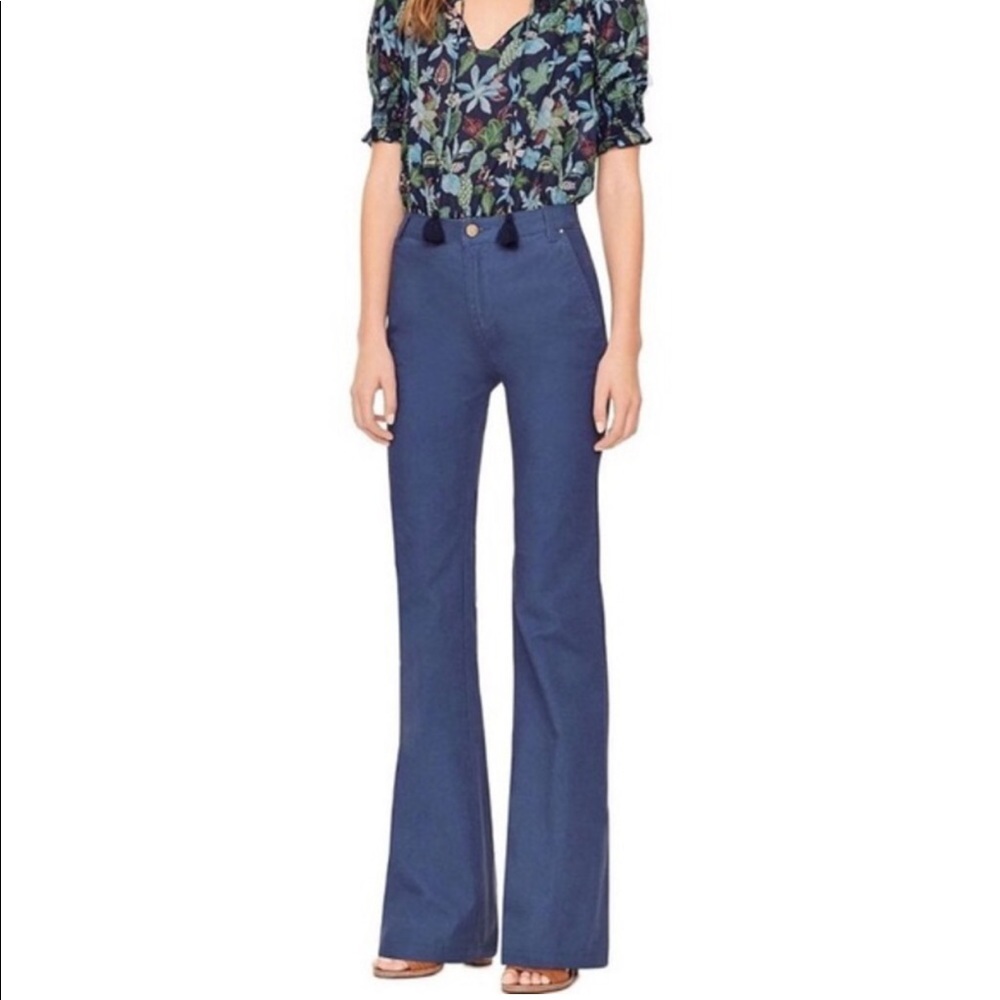 Tory Burch wide leg blue pants